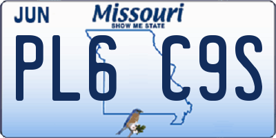 MO license plate PL6C9S