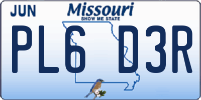 MO license plate PL6D3R
