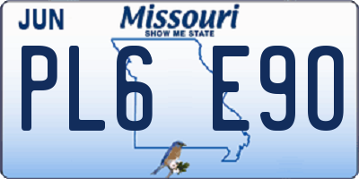 MO license plate PL6E9O