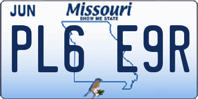 MO license plate PL6E9R