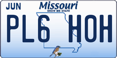 MO license plate PL6H0H
