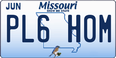 MO license plate PL6H0M