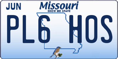MO license plate PL6H0S
