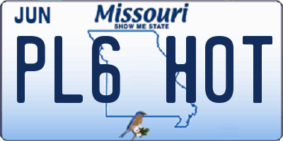 MO license plate PL6H0T
