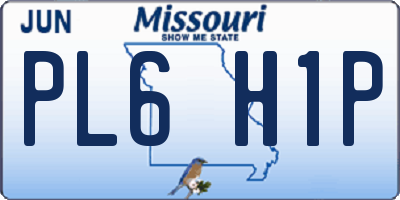 MO license plate PL6H1P
