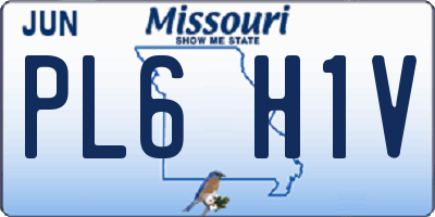 MO license plate PL6H1V