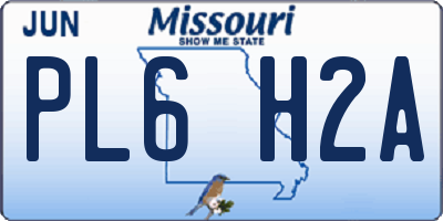 MO license plate PL6H2A