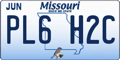 MO license plate PL6H2C