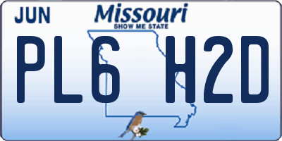 MO license plate PL6H2D