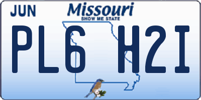 MO license plate PL6H2I
