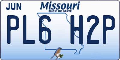 MO license plate PL6H2P