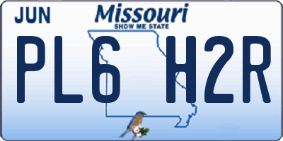 MO license plate PL6H2R
