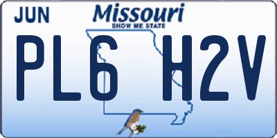 MO license plate PL6H2V