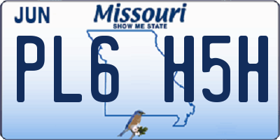 MO license plate PL6H5H