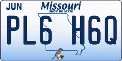 MO license plate PL6H6Q