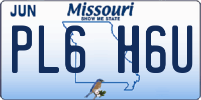 MO license plate PL6H6U