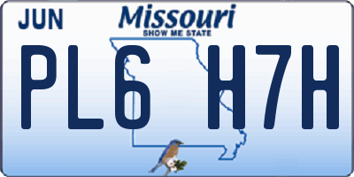 MO license plate PL6H7H