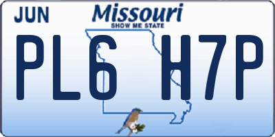 MO license plate PL6H7P