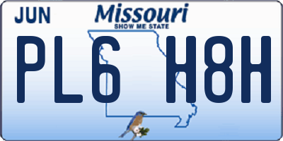 MO license plate PL6H8H