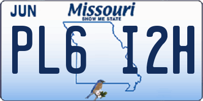 MO license plate PL6I2H
