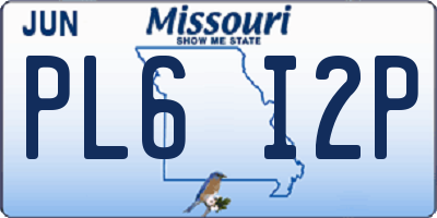 MO license plate PL6I2P
