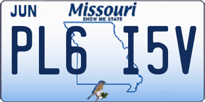 MO license plate PL6I5V