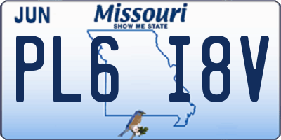 MO license plate PL6I8V