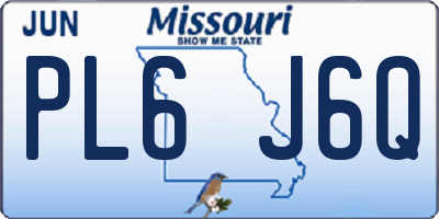 MO license plate PL6J6Q
