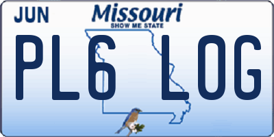 MO license plate PL6L0G
