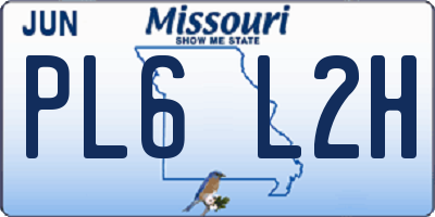 MO license plate PL6L2H