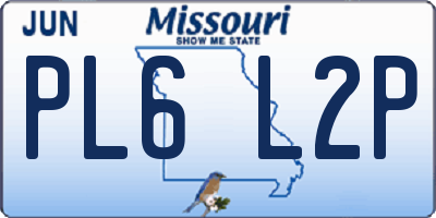 MO license plate PL6L2P