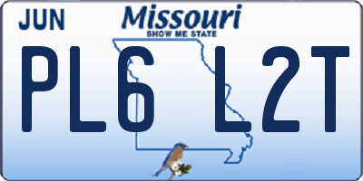 MO license plate PL6L2T
