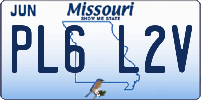 MO license plate PL6L2V