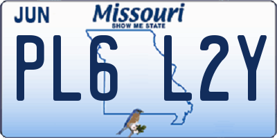 MO license plate PL6L2Y