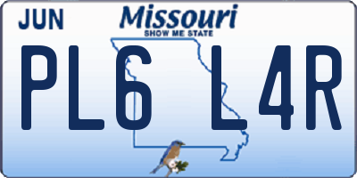 MO license plate PL6L4R