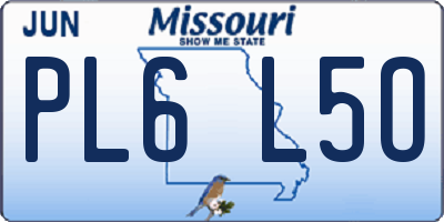 MO license plate PL6L5O