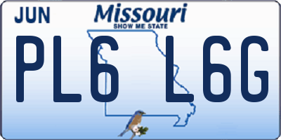 MO license plate PL6L6G