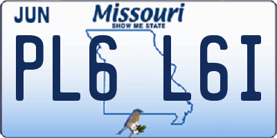 MO license plate PL6L6I