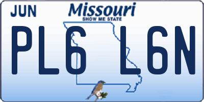 MO license plate PL6L6N
