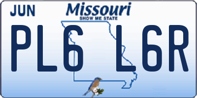 MO license plate PL6L6R