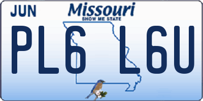 MO license plate PL6L6U