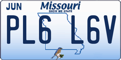 MO license plate PL6L6V