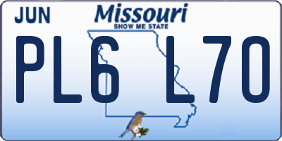 MO license plate PL6L7O