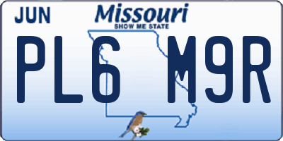 MO license plate PL6M9R