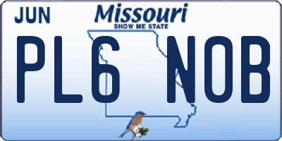MO license plate PL6N0B