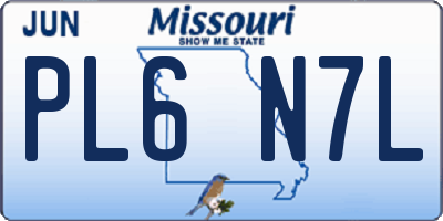 MO license plate PL6N7L