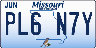MO license plate PL6N7Y
