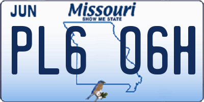 MO license plate PL6O6H