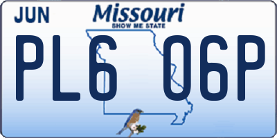 MO license plate PL6O6P