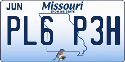 MO license plate PL6P3H